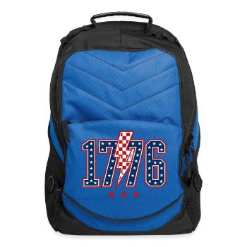 1776 Patriotic Lightning Bolt Vintage Graphic T - Computer Backpack - royal blue - Front