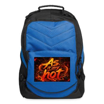 As It Dey Hot Ember Typography - Computer Backpack - royal blue - Front