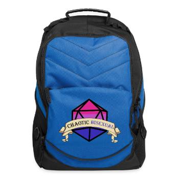 Chaotic Bi Dice - Computer Backpack - royal blue - Front