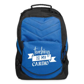 Quote Teaching Is My Cardio - Computer Backpack - royal blue - Front
