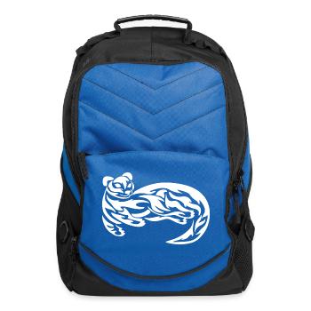 Tribal Otter Tattoo - Computer Backpack - royal blue - Front
