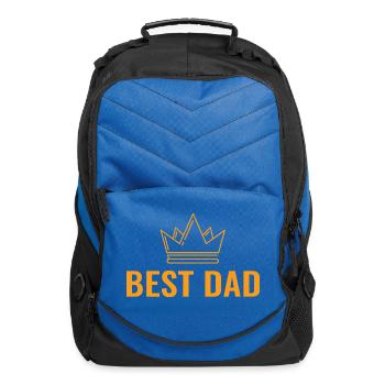 Best Dad Crown Tee - Computer Backpack - royal blue - Front