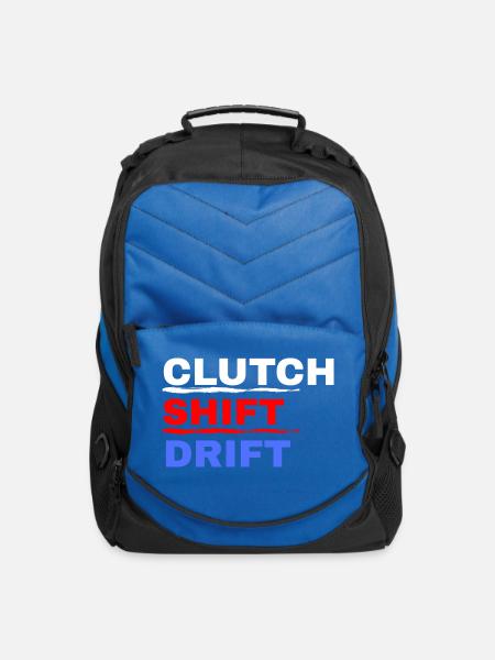 Clutch Shift Drift – Racing Tee - Computer Backpack - royal blue
