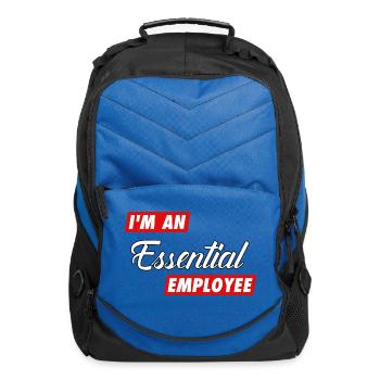 I Am An Essential Employee - Computer Backpack - royal blue - Front