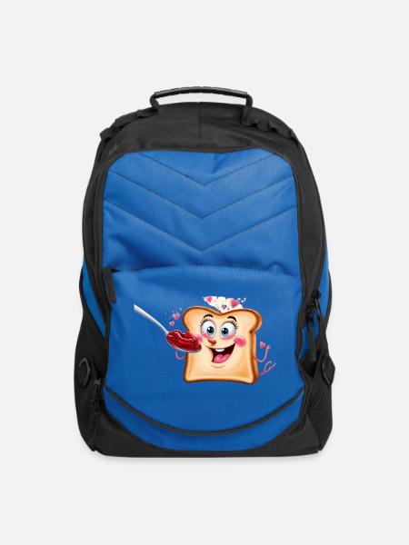 Toast Lover with Jam - Computer Backpack - royal blue