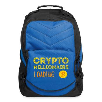 Crypto Millionaire Loading - Computer Backpack - royal blue - Front