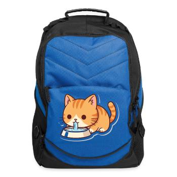 Thirsty Cat  - Computer Backpack - royal blue - Front