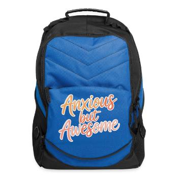 Anxious but Awesome - Computer Backpack - royal blue - Front