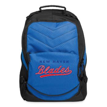 Defunct New Haven Blades Ice Hockey 1954 girl - Computer Backpack - royal blue - Front