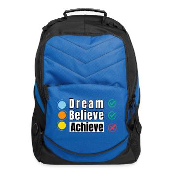 Inspirational Motivational Quote Design - Computer Backpack - royal blue - Front