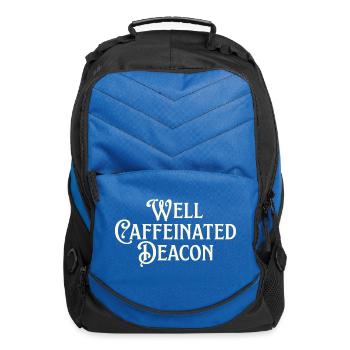 Church Religious Coffee Ministry Deacon - Computer Backpack - royal blue - Front