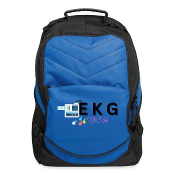 EKG Shirt | Cardiology Shirt | Cardiac Nurse Shirt - Computer Backpack - royal blue - Front