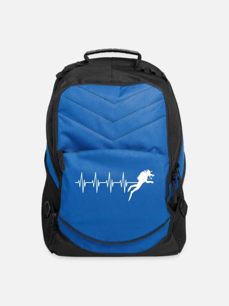 Scuba Diving Heartbeat - Computer Backpack - royal blue