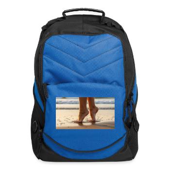 Female beach feet - Computer Backpack - royal blue - Front