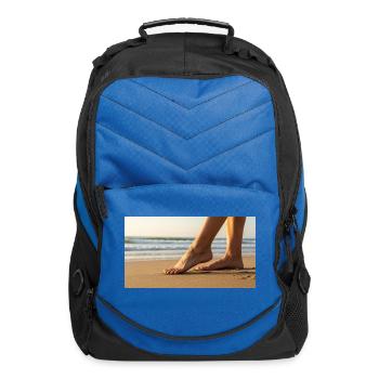 Female beach feet - Computer Backpack - royal blue - Front