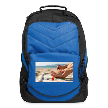 Beach feet - Computer Backpack - royal blue - Front