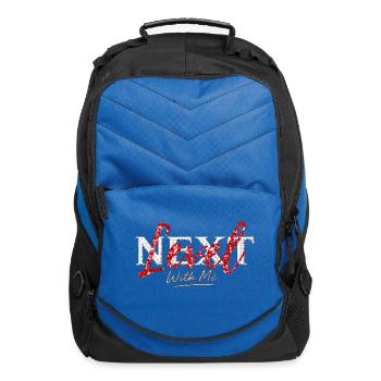 Laugh With Me Glitter Script - Computer Backpack - royal blue - Front