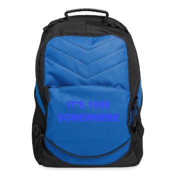 It’s 1099 Somewhere Funny Quote - Computer Backpack - royal blue - Front