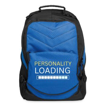 Personality Loading T-Shirt | Funny Socialist  - Computer Backpack - royal blue - Front