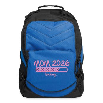 Mom 2026 loading Pregnancy Announcement Baby  - Computer Backpack - royal blue - Front