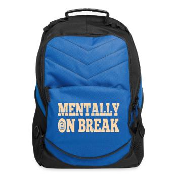 Mentally On Break - Computer Backpack - royal blue - Front
