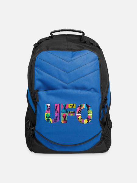Neon Alien Pop Mosaic - Computer Backpack - royal blue