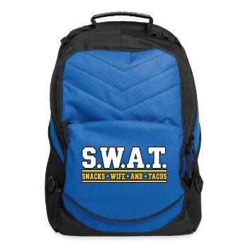 S.W.A.T Snacks Wife and Tacos - Computer Backpack - royal blue - Front