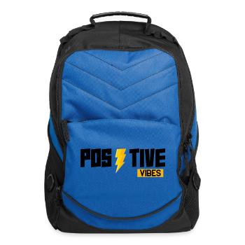 Positive Vibes Only – Motivational Lightning Bolt  - Computer Backpack - royal blue - Front