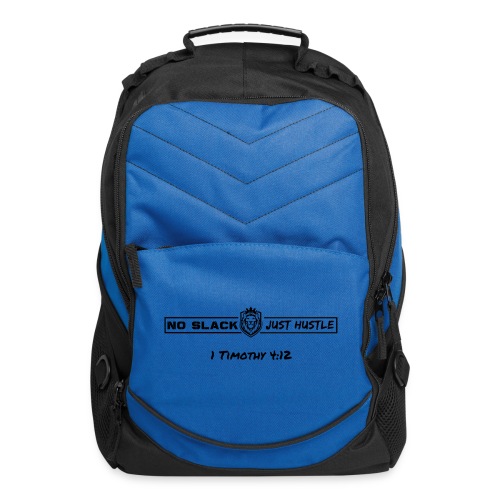 No Slack Just Hustle (All Black Logo) - Computer Backpack
