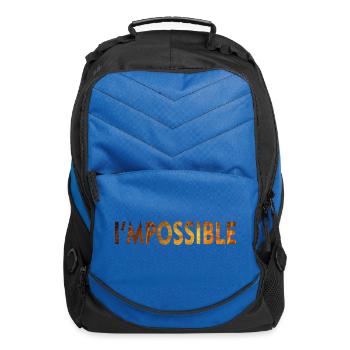 Fiery Impossible Wordmark - Computer Backpack - royal blue - Front