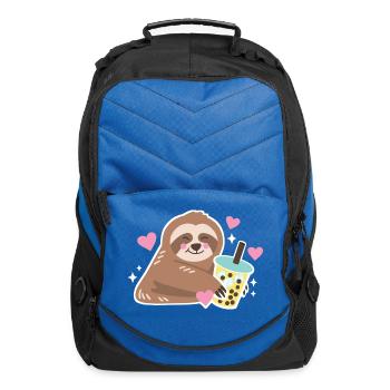 Sloth Bubble Tea - Computer Backpack - royal blue - Front