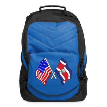 USA flag USA, Costa Rica - Computer Backpack - royal blue - Front