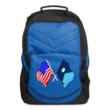Flag USA and Minnesota State Crossed - Computer Backpack - royal blue - Front