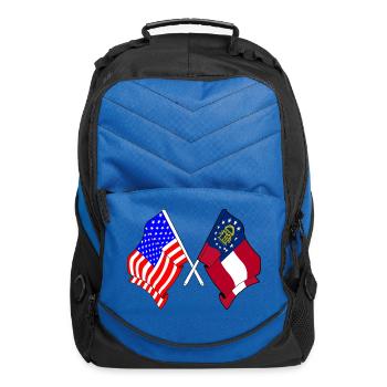 Flag USA and state Georgia crossed - Computer Backpack - royal blue - Front