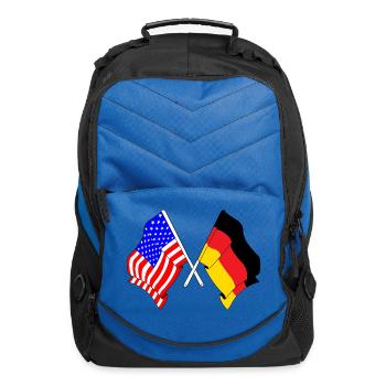 Flag of the United States USA and flag Germany - Computer Backpack - royal blue - Front