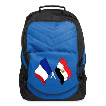 Flag of France and flag of Egypt - Computer Backpack - royal blue - Front