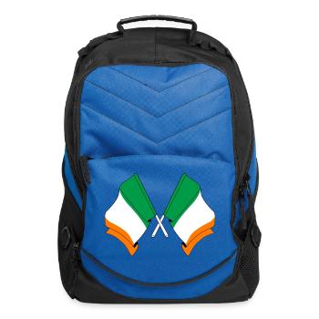 Two crossed flags of Ireland - Computer Backpack - royal blue - Front
