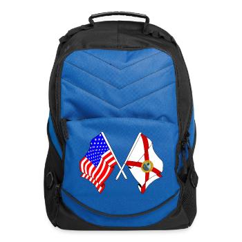Flag USA and state Florida - Computer Backpack - royal blue - Front