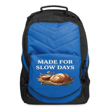 Made for Slow Days Bakery Cottagecore Farm Artwork - Computer Backpack - royal blue - Front