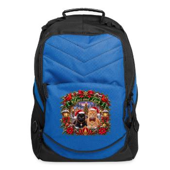 Luci and Leo Christmas - Computer Backpack - royal blue - Front