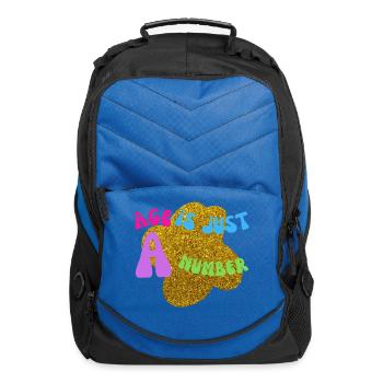 age is just a number - Computer Backpack - royal blue - Front