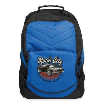 Motor City Classic Car Skyline - Computer Backpack - royal blue - Front