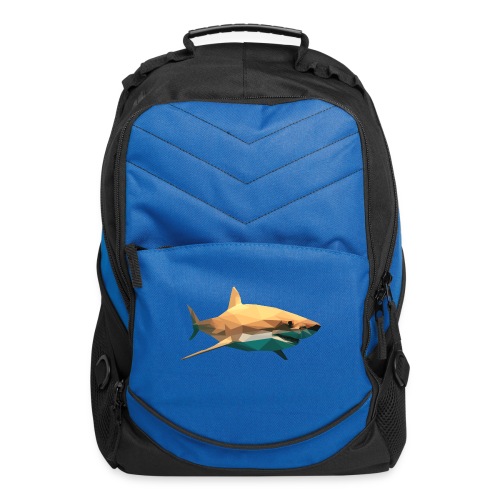 Great white polygon shark - Computer Backpack