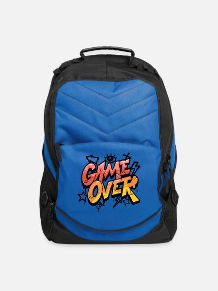 Game Over Drip Neon Text - Computer Backpack - royal blue