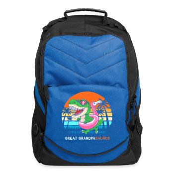 Great Grandpa T-rex Dinosaur - Computer Backpack - royal blue - Front