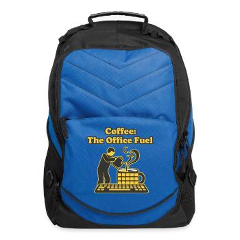 Coffee: The Office Fuel - Computer Backpack - royal blue - Front