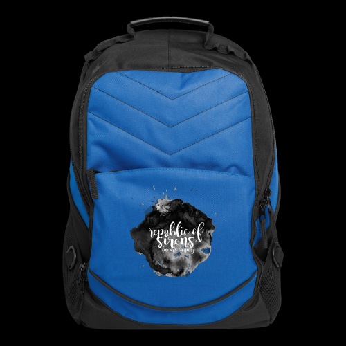 ROS FINE ARTS COMPANY - Black Aqua - Computer Backpack