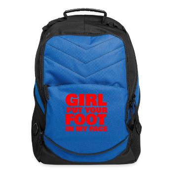 Girl Put Your Foot In My Face - Computer Backpack - royal blue - Front