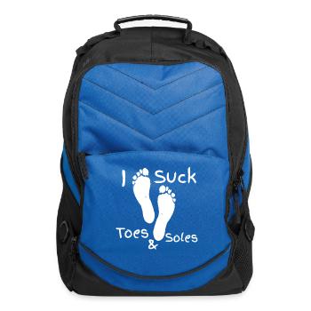 i suck toes & soles - Computer Backpack - royal blue - Front