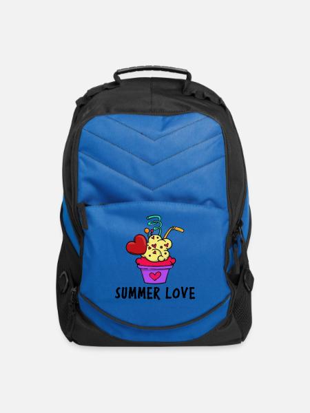 Heart Ice Cream Summer Holiday Love - Computer Backpack - royal blue